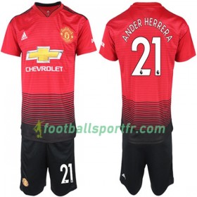 Tenue Manchester United Ander Herrera 21 Enfant Domicile 2018-2019 Maillot de Foot